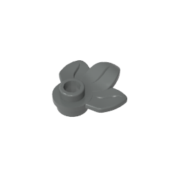 Planta, Plato 1 x 1 Redondo con 3 Hojas-MyGobricksEs