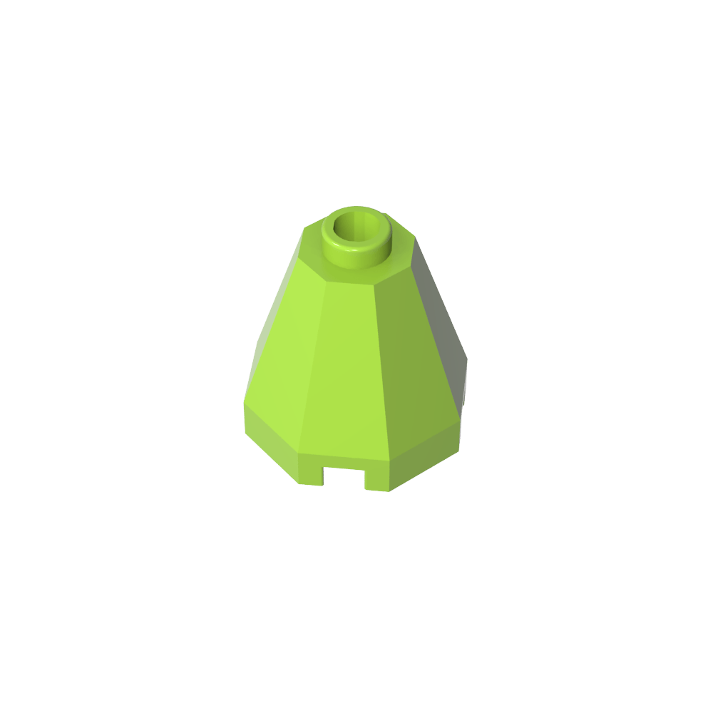 Cono 2 x 2 x 1 2/3 Octogonal, Stud Abierto-MyGobricksEs