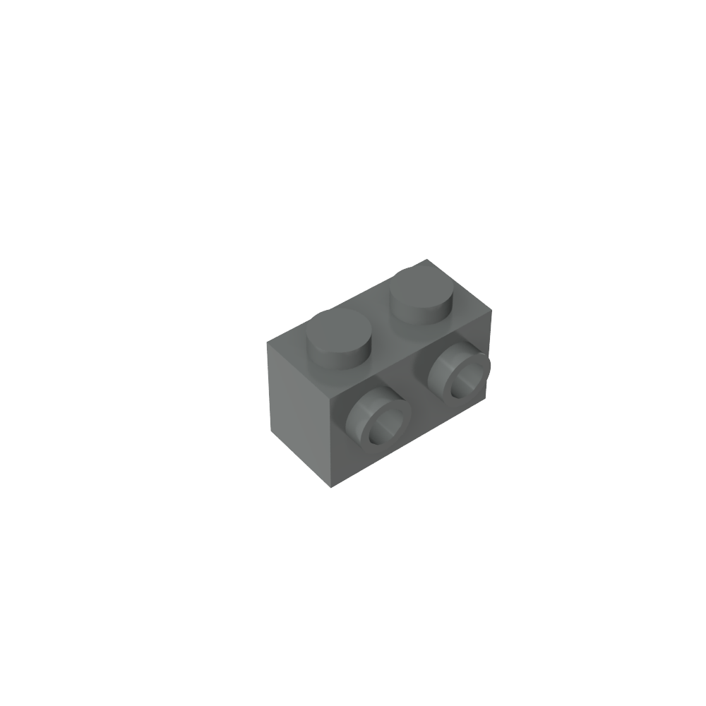 Ladrillo especial 1 x 2 con 2 montantes en 1 lado-MyGobricksEs