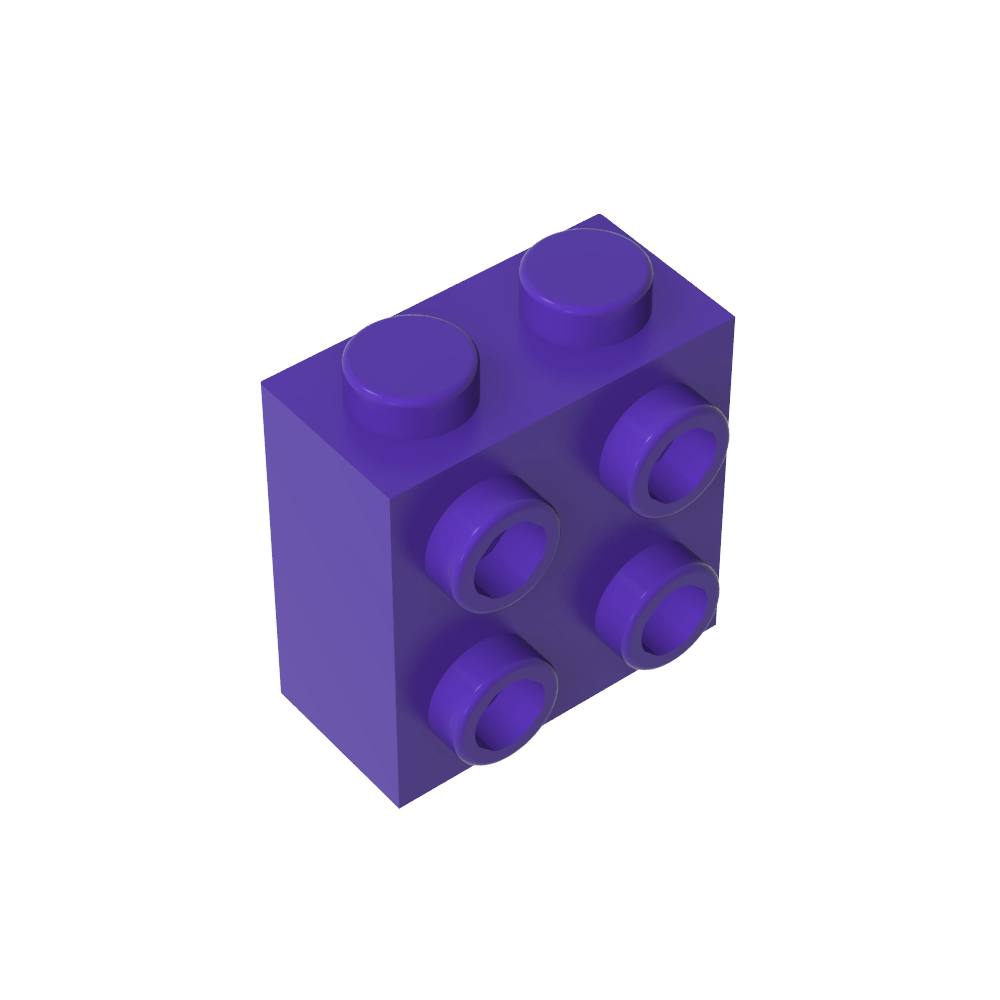 Ladrillo especial 1 x 2 x 1 2/3 con cuatro montantes en un lado-MyGobricksEs