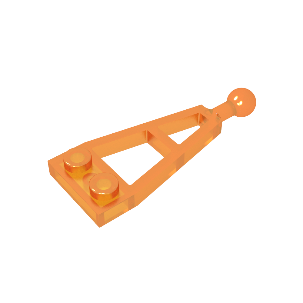 Placa especial 1 x 2 con bola de remolque larga-MyGobricksEs