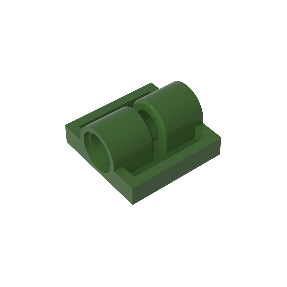 Placa especial 2 x 2 con 2 orificios para pasadores-MyGobricksEs