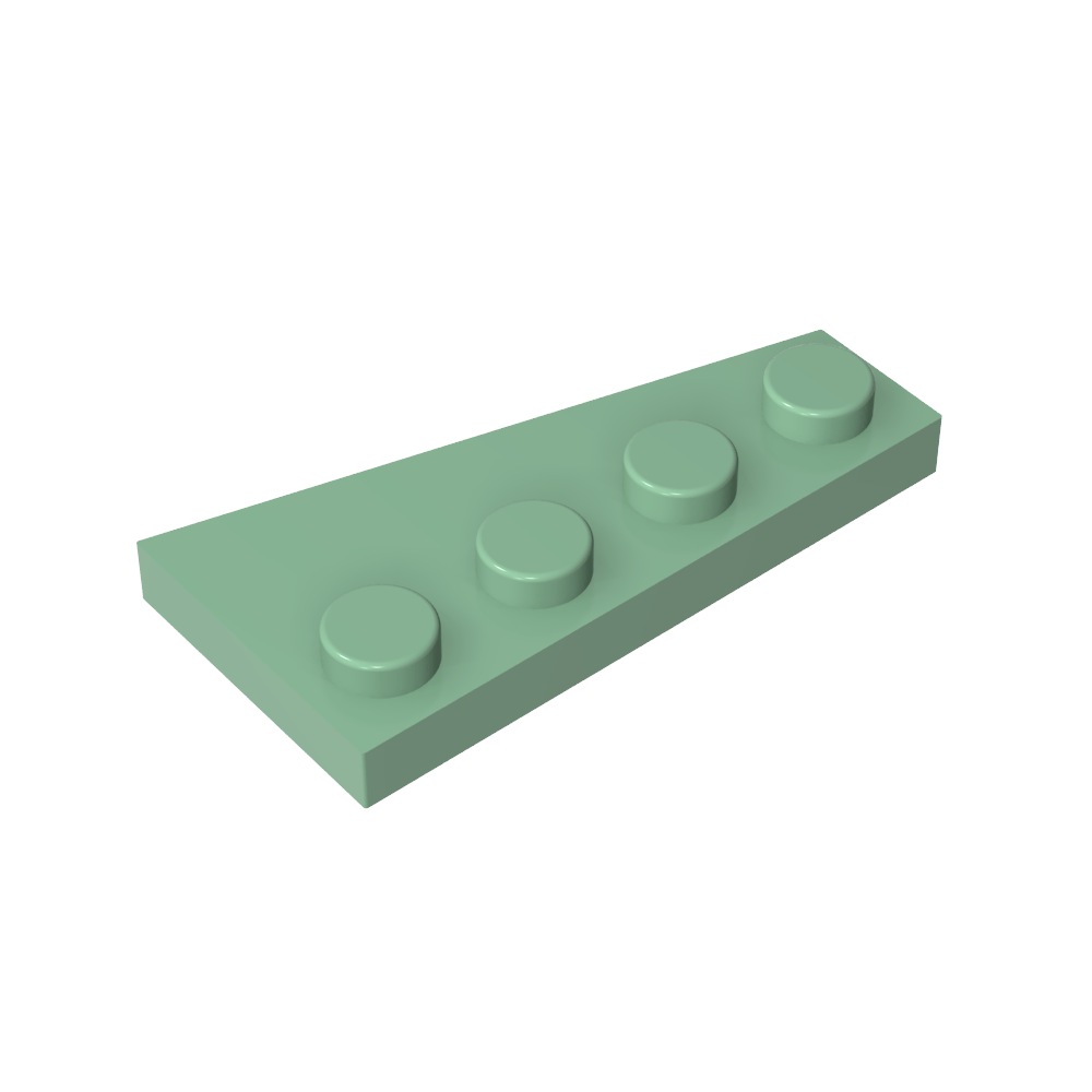Placa de cuña 4 x 2 izquierda-MyGobricksEs