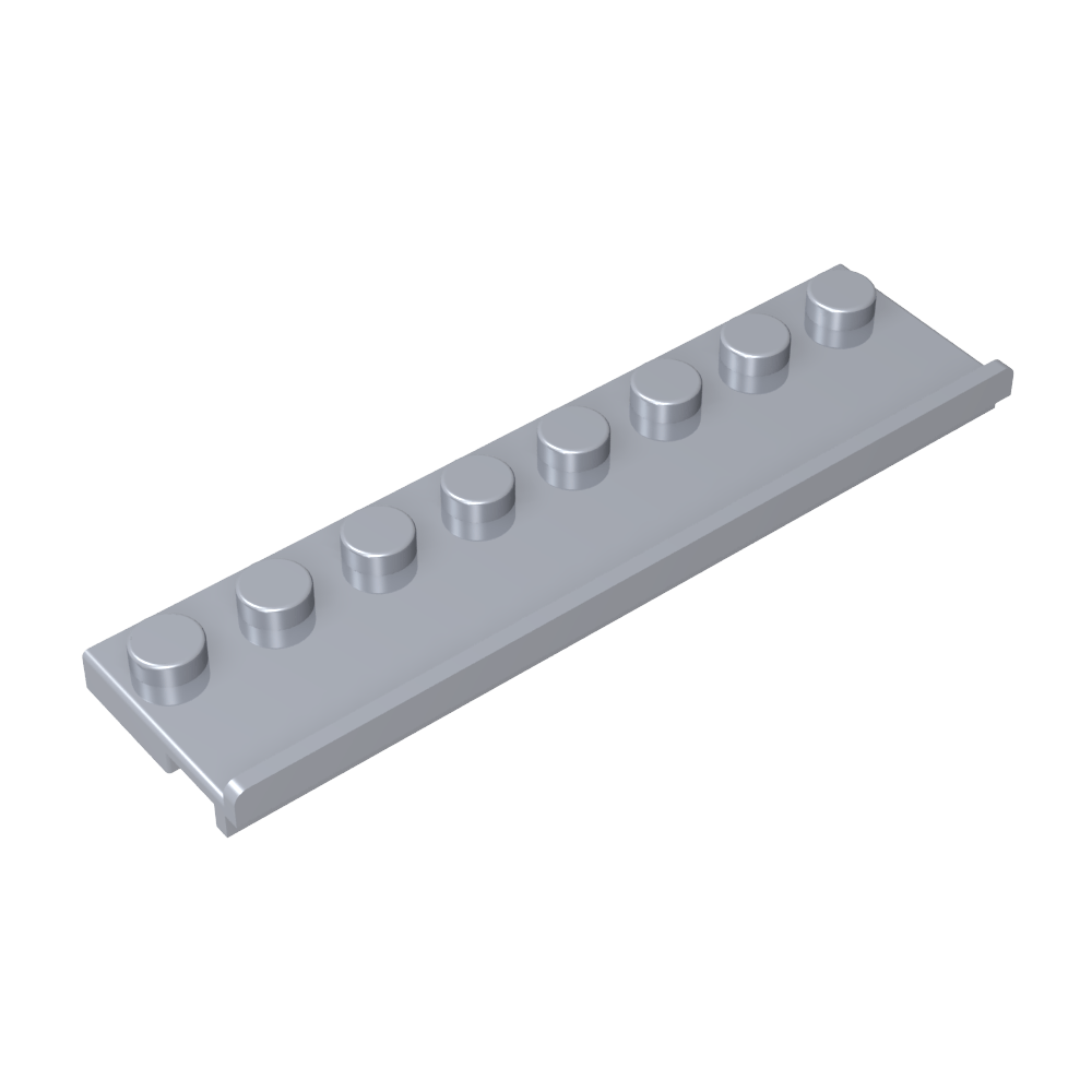 Placa especial 2 x 8 con riel para puerta-MyGobricksEs