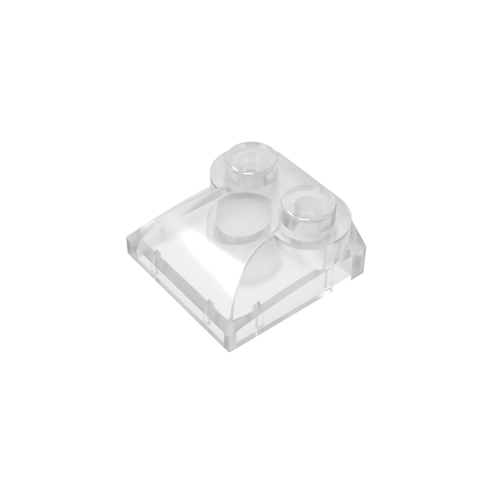 Ladrillo Curvo 2 x 2 x 2/3 Dos Montantes y Extremo de Pendiente Curvo-MyGobricksEs