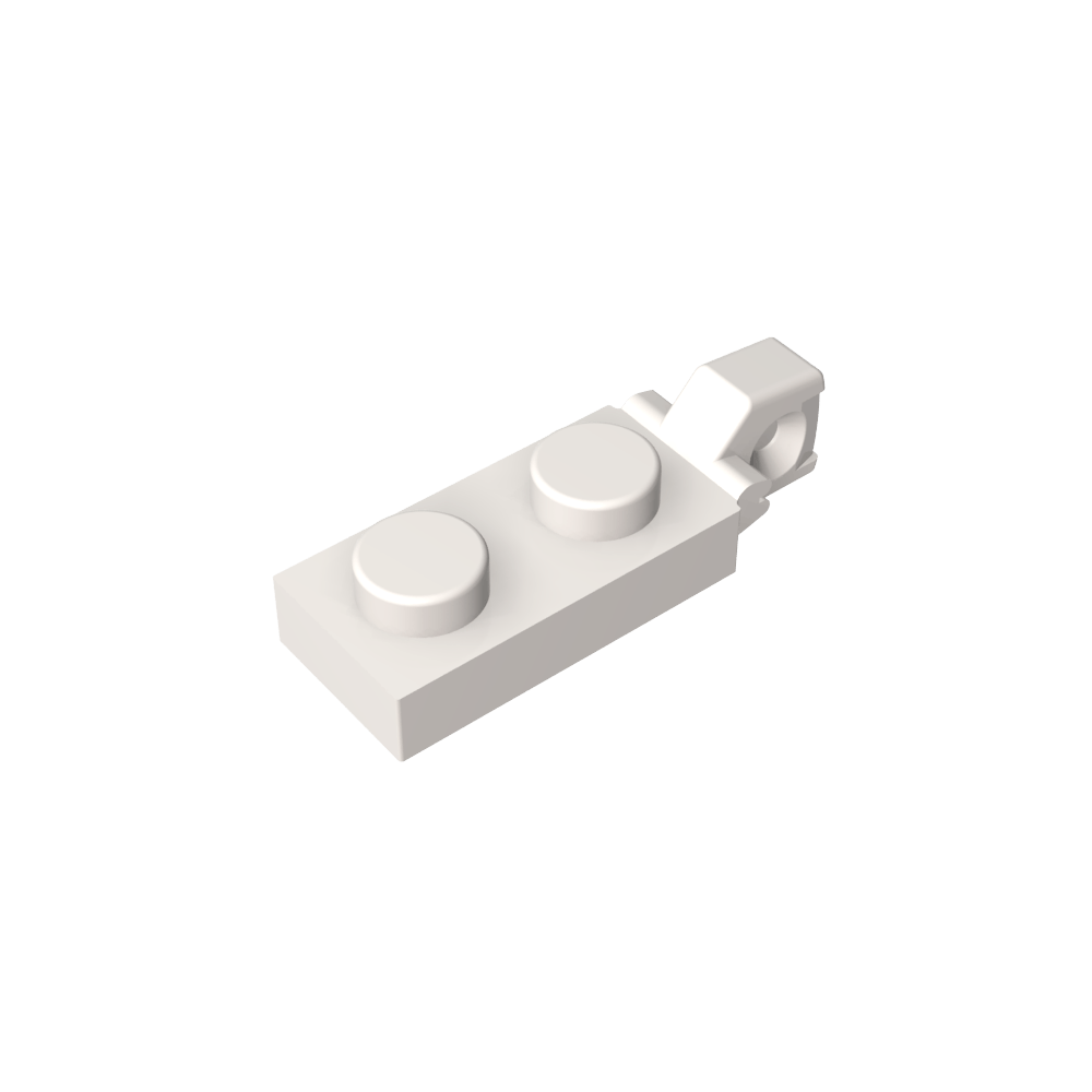 Placa de bisagra 1 x 2 con bloqueo con 1 dedo en el extremo, sin ranura-MyGobricksEs