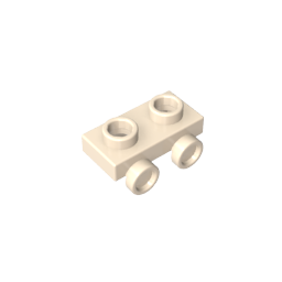 Placa modificada 1 x 2 con 2 puntos salientes-MyGobricksEs