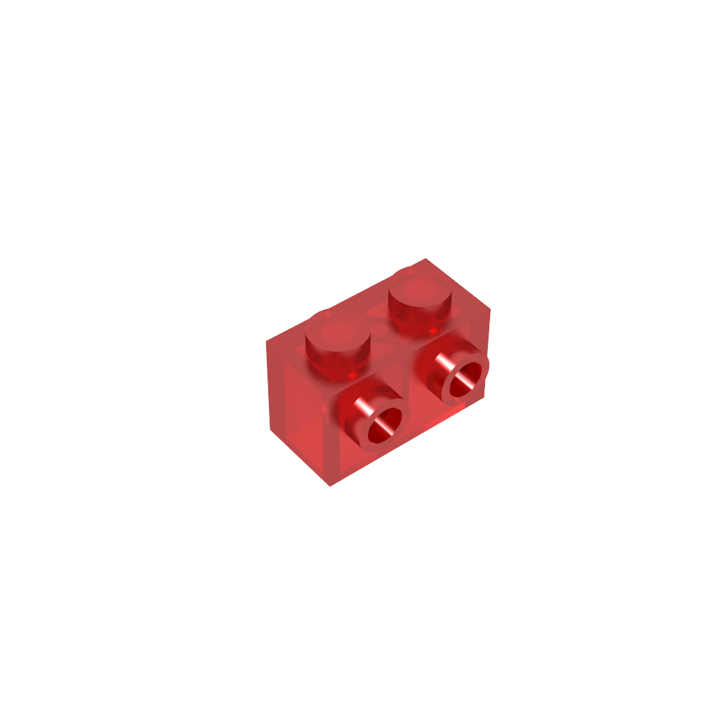 Ladrillo especial 1 x 2 con 2 montantes en 1 lado-MyGobricksEs