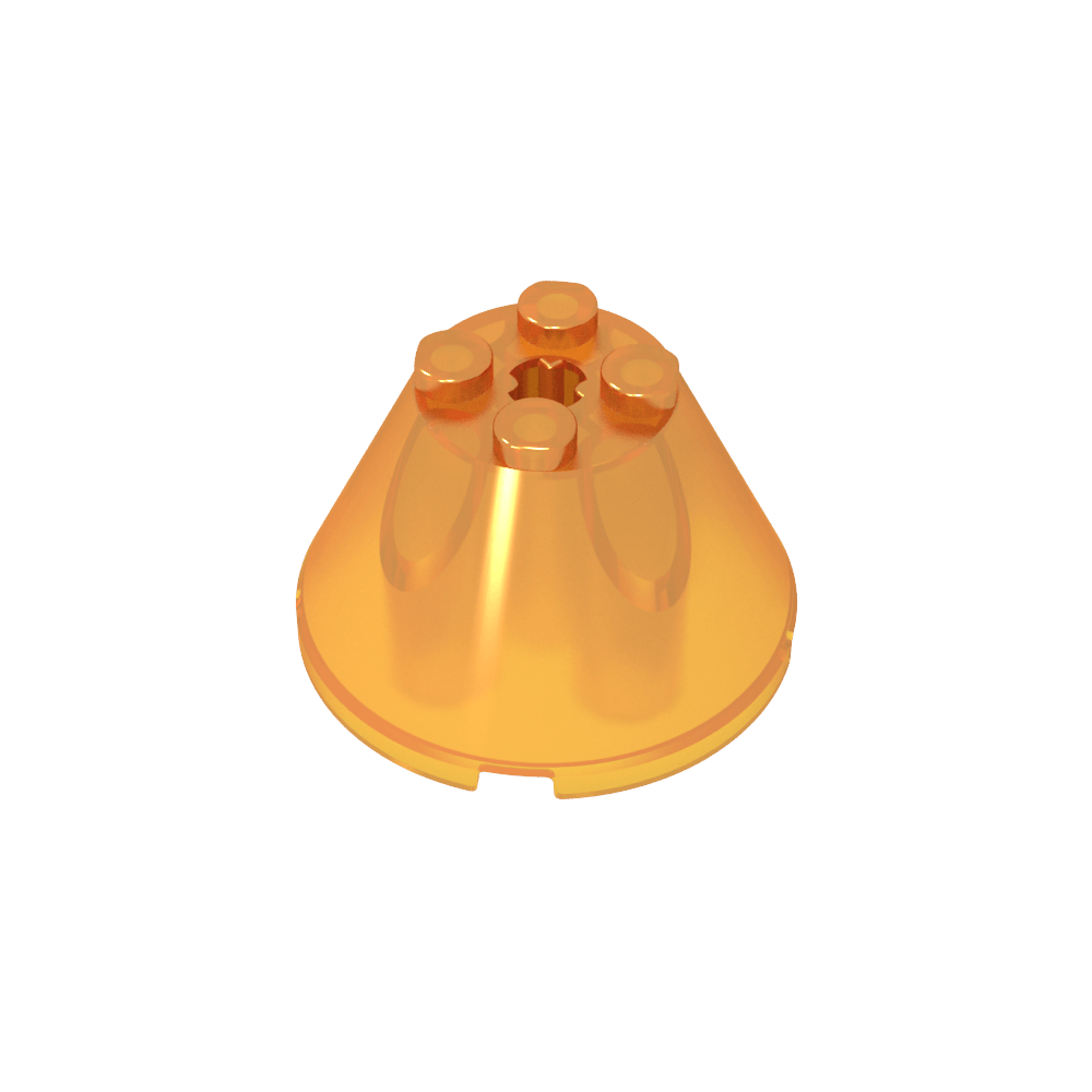 Cono 4 x 4 x 2 con orificio para eje [Simple]-MyGobricksEs