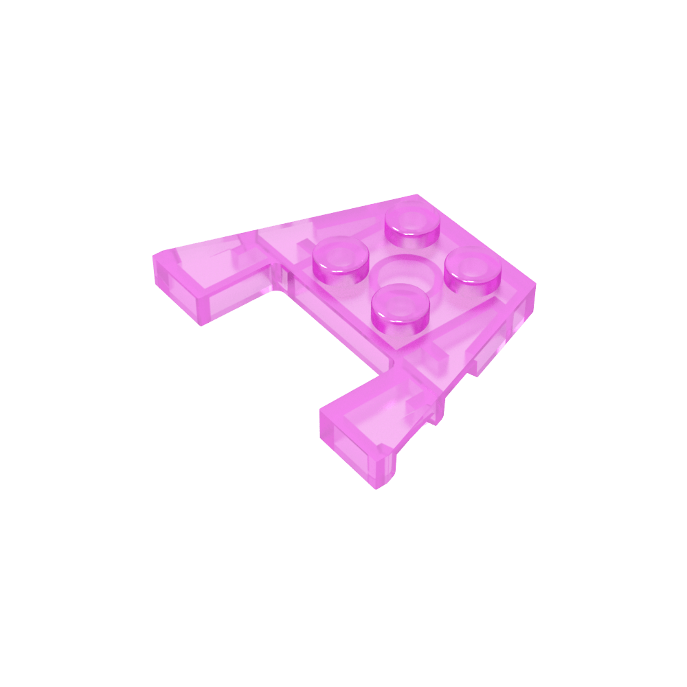 Placa de cuña de 3 x 4 con muescas para pernos-MyGobricksEs