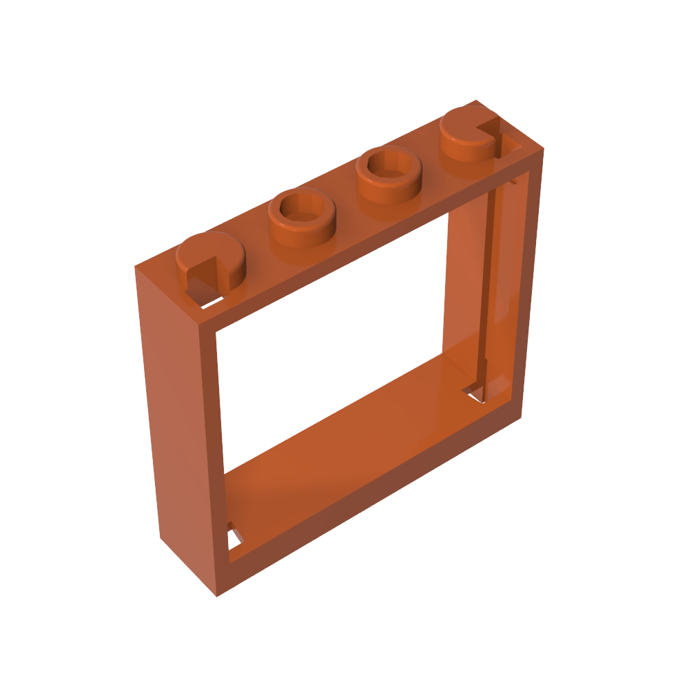 Ventana 1 x 4 x 3 sin pestañas de persiana-MyGobricksEs