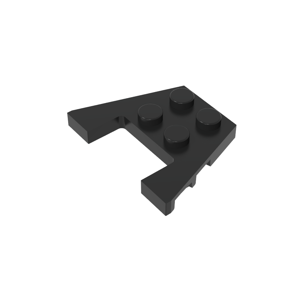 Placa de cuña de 3 x 4 con muescas para pernos-MyGobricksEs