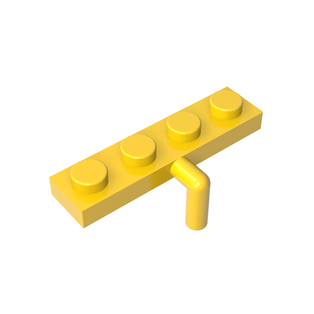 Placa Especial 1 x 4 con Brazo Abajo-MyGobricksEs