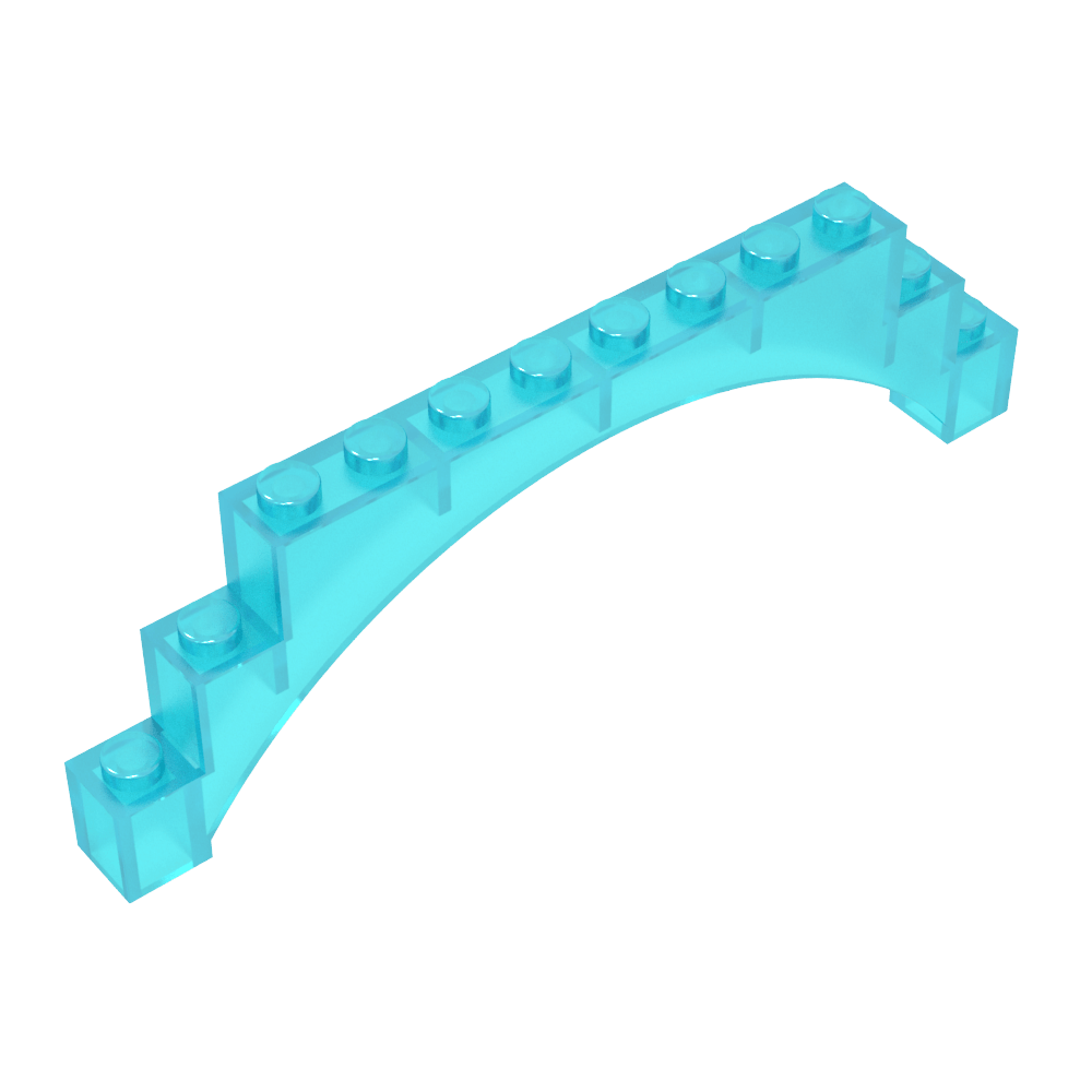 Arco de ladrillo 1 x 12 x 3 Arco elevado con 5 soportes transversales-MyGobricksEs