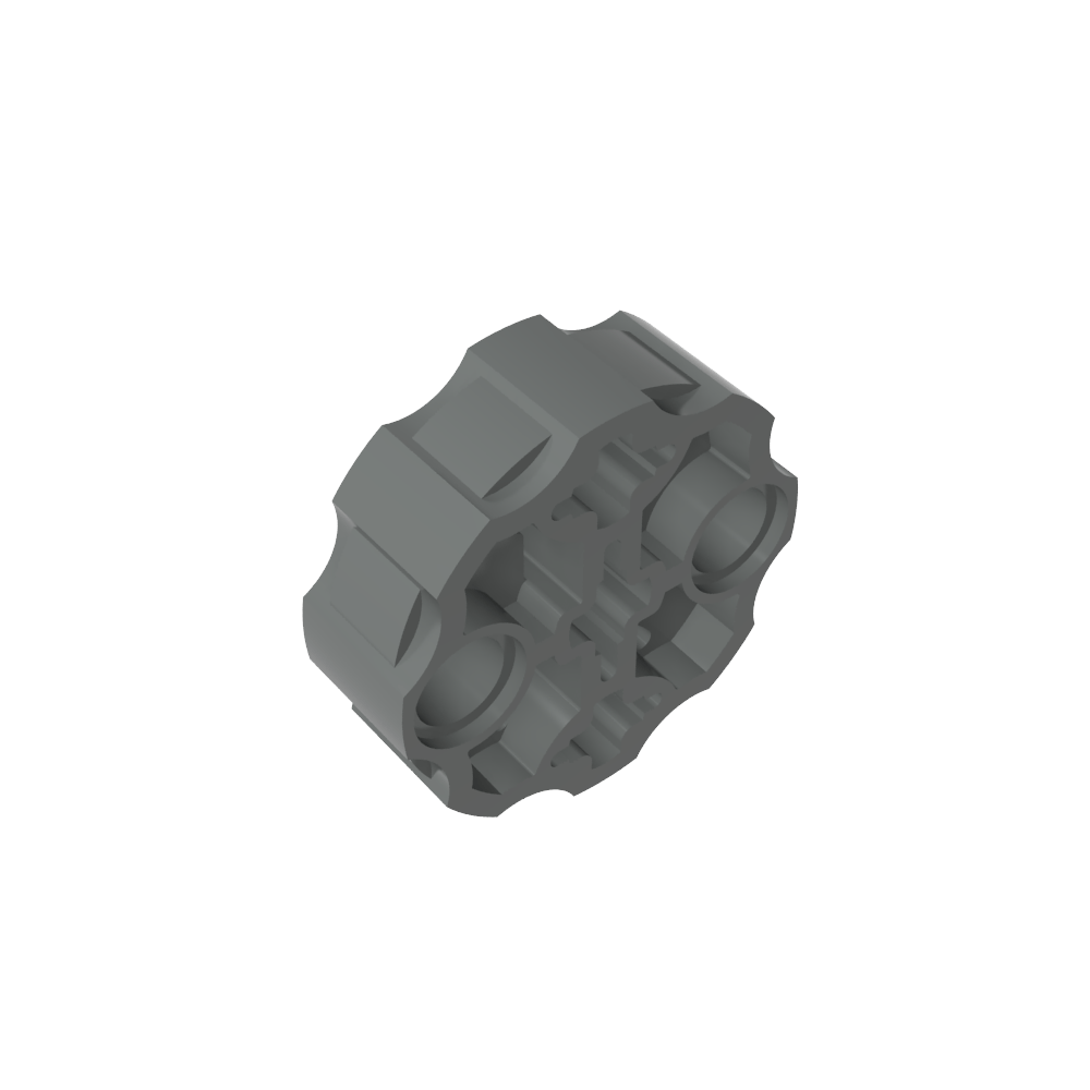 Arma de gran tamaño, cañón con 2 orificios para pasadores y 3 orificios para ejes.-MyGobricksEs