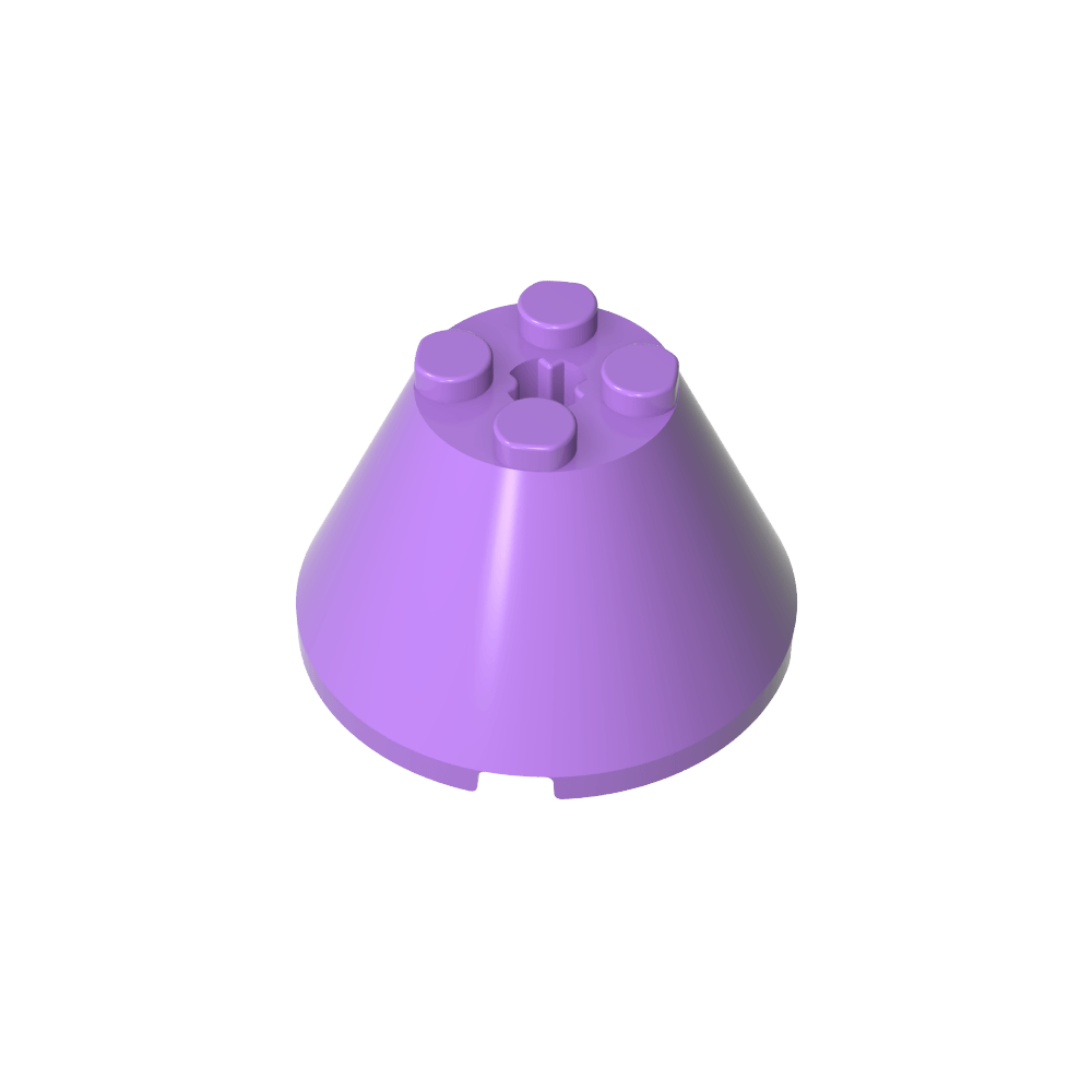 Cono 4 x 4 x 2 con orificio para eje [Simple]-MyGobricksEs