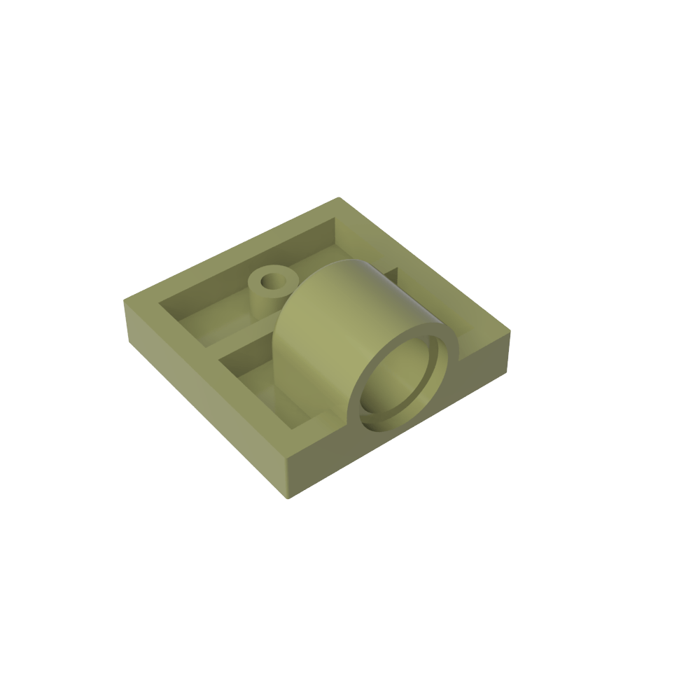 Placa Especial 2 x 2 con 1 Orificio para Pasador [Costilla Inferior Completa]-MyGobricksEs