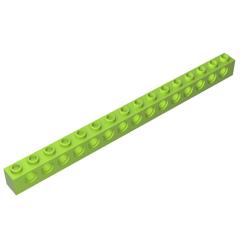 Ladrillo técnico 1 x 16 [15 agujeros]-MyGobricksEs