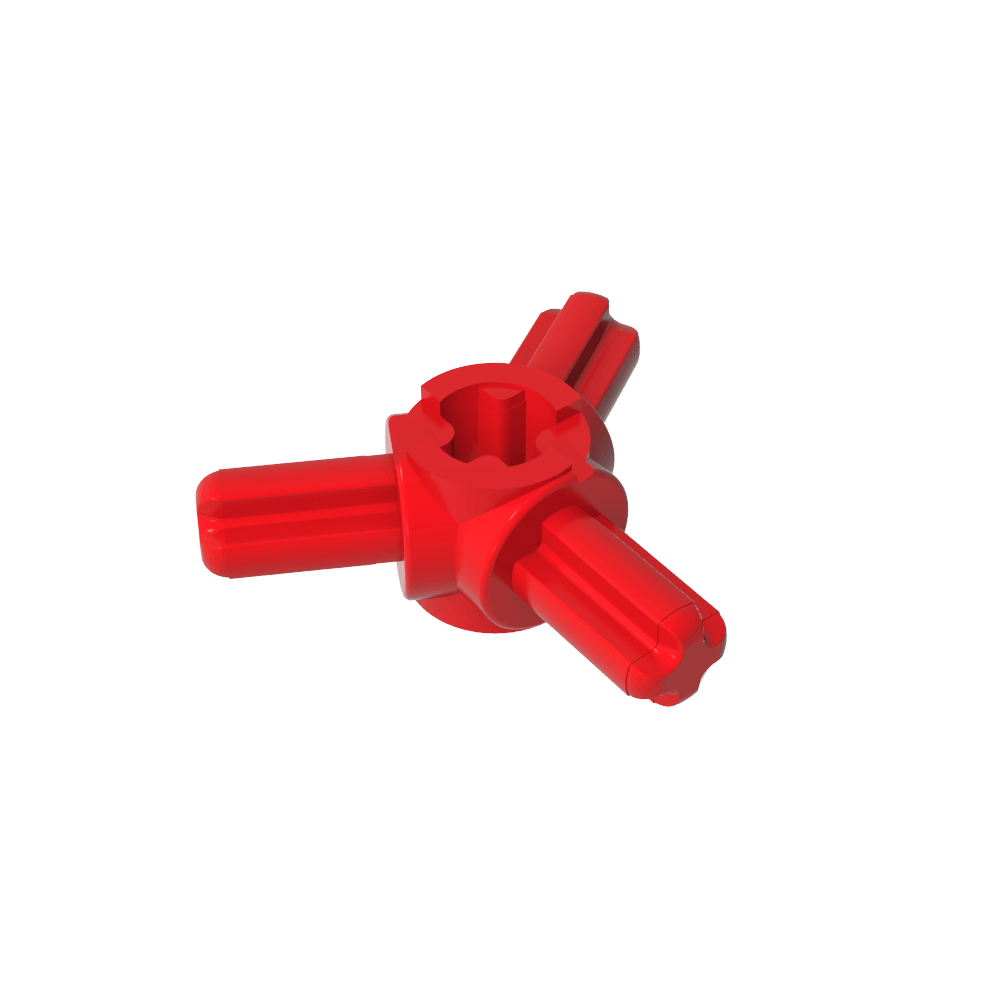 Buje conector de eje Technic con 3 ejes a 120°-MyGobricksEs