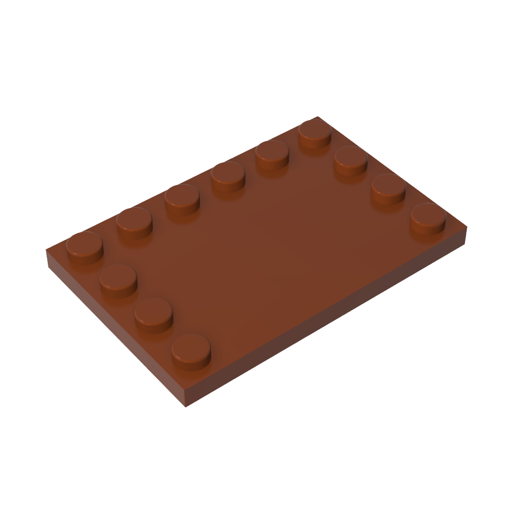 Placa especial 4 x 6 con tacos en 3 bordes-MyGobricksEs