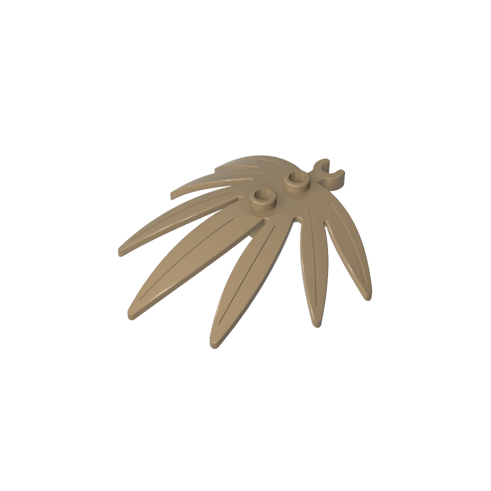 Planta, hojas 6 x 5 Swordleaf con clip (clip O abierto grueso)-MyGobricksEs