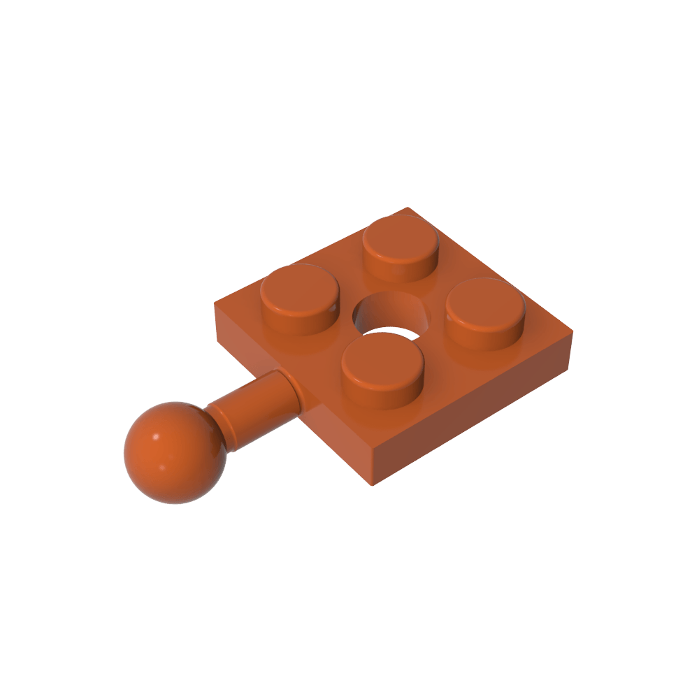 Placa Especial 2x2 con Bola de Remolque y Agujero-MyGobricksEs
