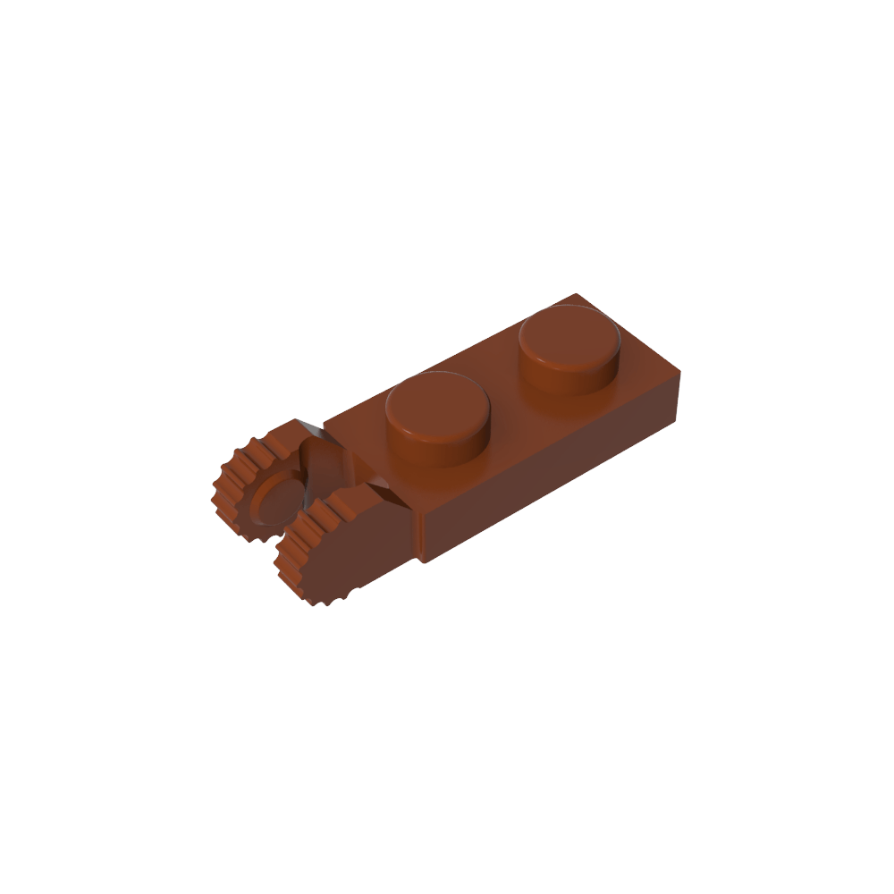 Placa de bisagra 1 x 2 con bloqueo con 2 dedos en el extremo, con ranura-MyGobricksEs