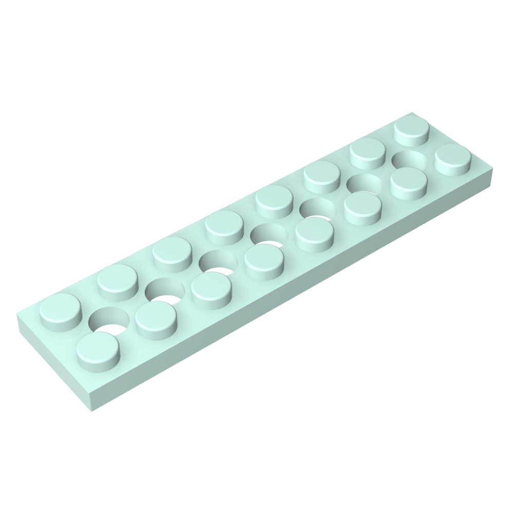 Placa técnica 2 x 8 [7 agujeros]-MyGobricksEs