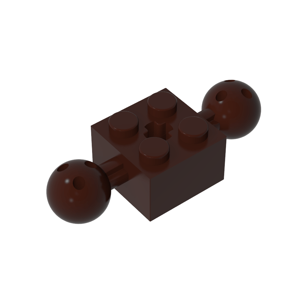 Technic Brick Special 2 x 2 con bolas de 10,2 mm con agujeros y agujero para eje-MyGobricksEs