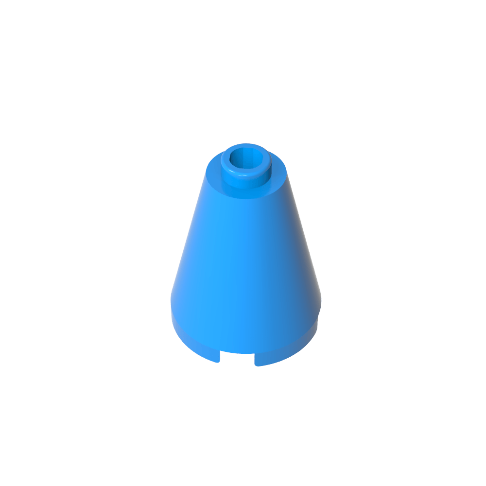 Cono 2 x 2 x 2 con perno abierto bloqueado-MyGobricksEs