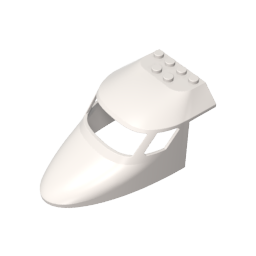 Fuselaje de aeronave curvado hacia adelante 6 x 10 arriba-MyGobricksEs