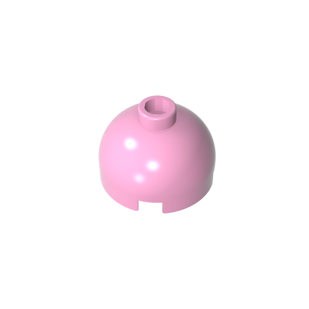 Ladrillo redondo de 2 x 2 con parte superior abovedada - Perno abierto bloqueado sin soporte de eje inferior-MyGobricksEs