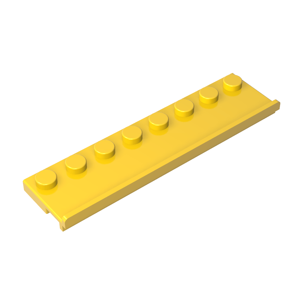 Placa especial 2 x 8 con riel para puerta-MyGobricksEs