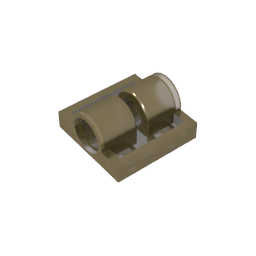 Placa especial 2 x 2 con 2 orificios para pasadores-MyGobricksEs