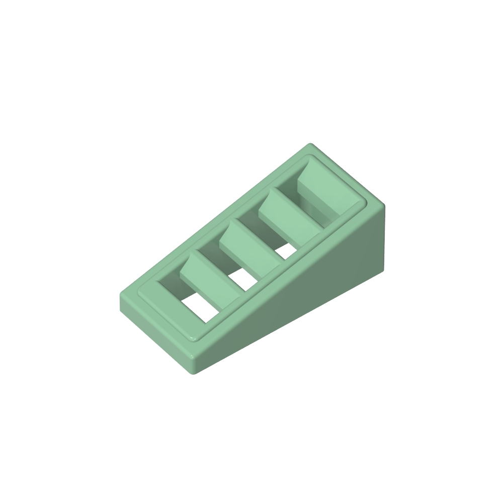 Pendiente 18° 2 x 1 x 2/3 con 4 ranuras-MyGobricksEs
