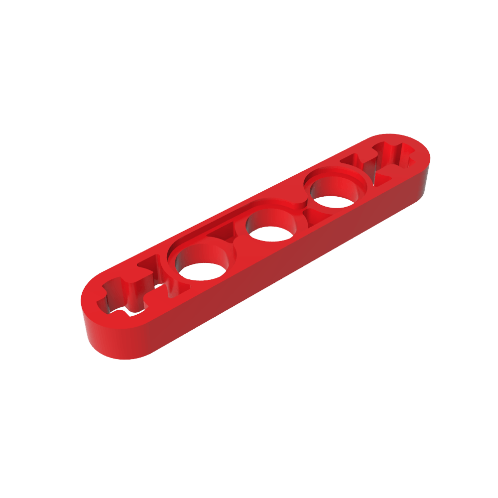 Viga técnica 1 x 5 delgada con orificios para ejes en los extremos-MyGobricksEs