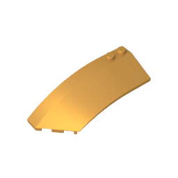 Cuña curva 8 x 3 x 2 abierta izquierda [lisa]-MyGobricksEs