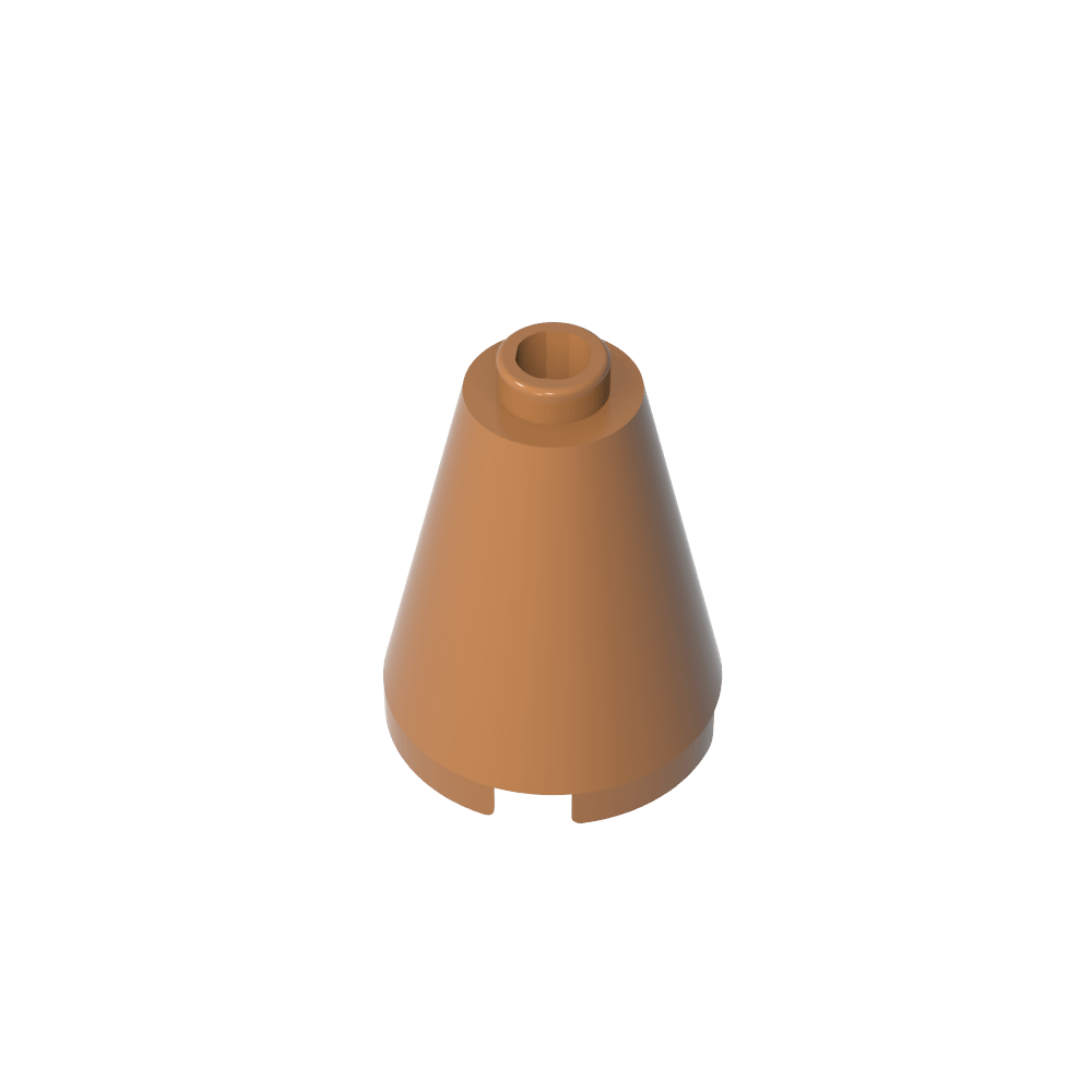 Cono 2 x 2 x 2 con perno abierto bloqueado-MyGobricksEs