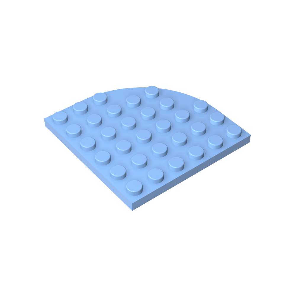 Placa de esquina redonda 6 x 6-MyGobricksEs