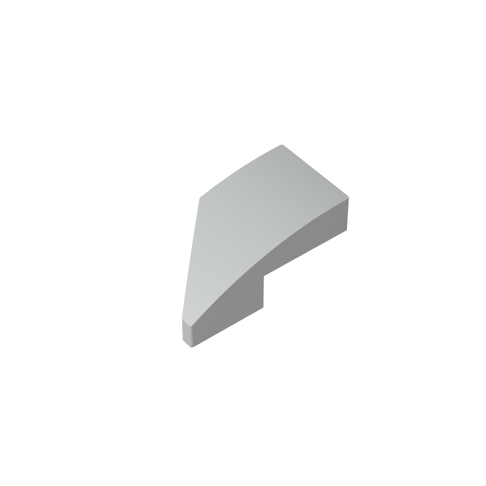 Pendiente curva 2 x 1 con muesca para perno a la derecha-MyGobricksEs