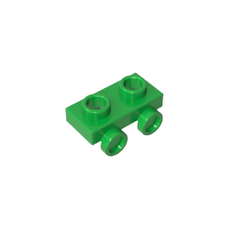 Placa modificada 1 x 2 con 2 puntos salientes-MyGobricksEs