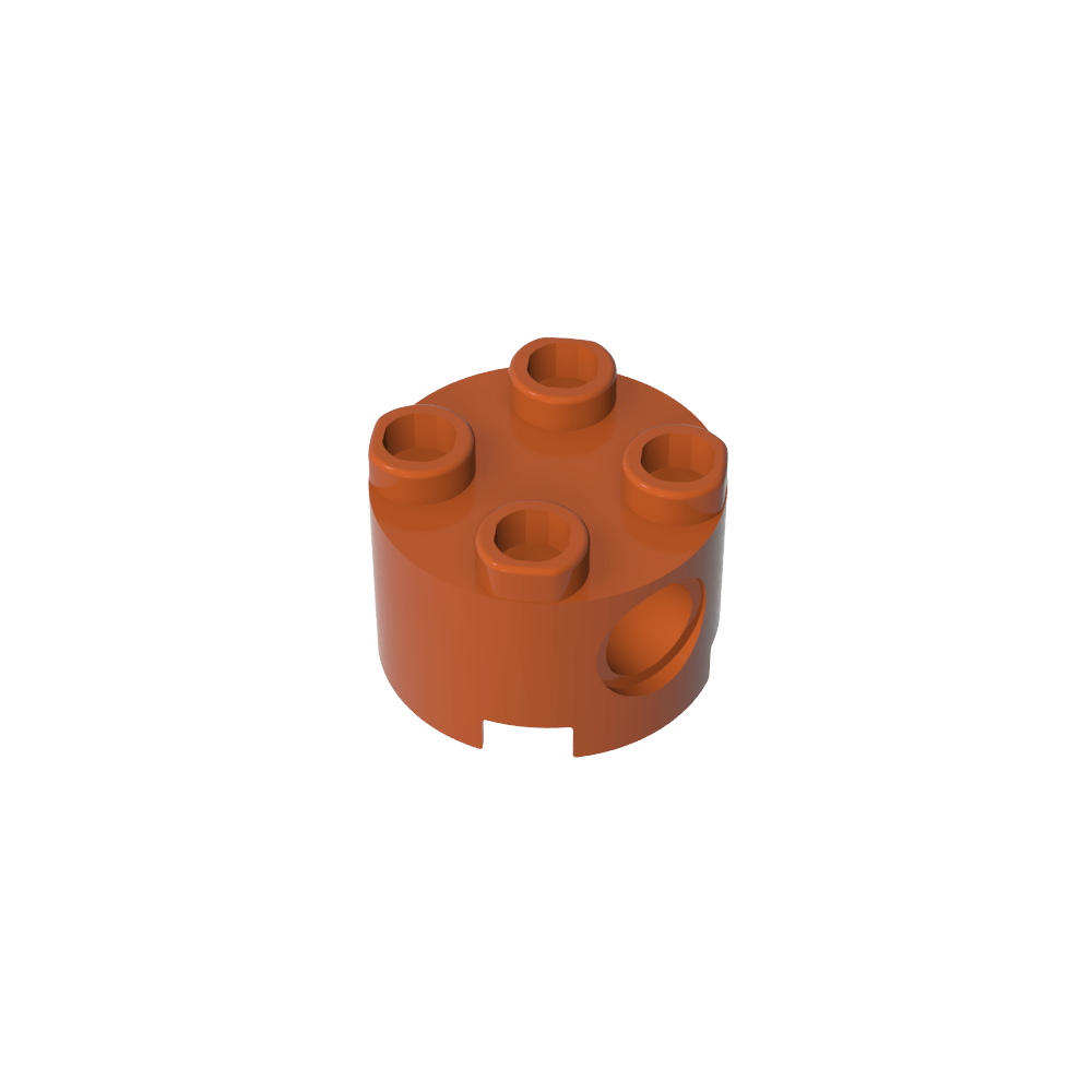 Ladrillo redondo 2 x 2 con agujeros para pasadores-MyGobricksEs
