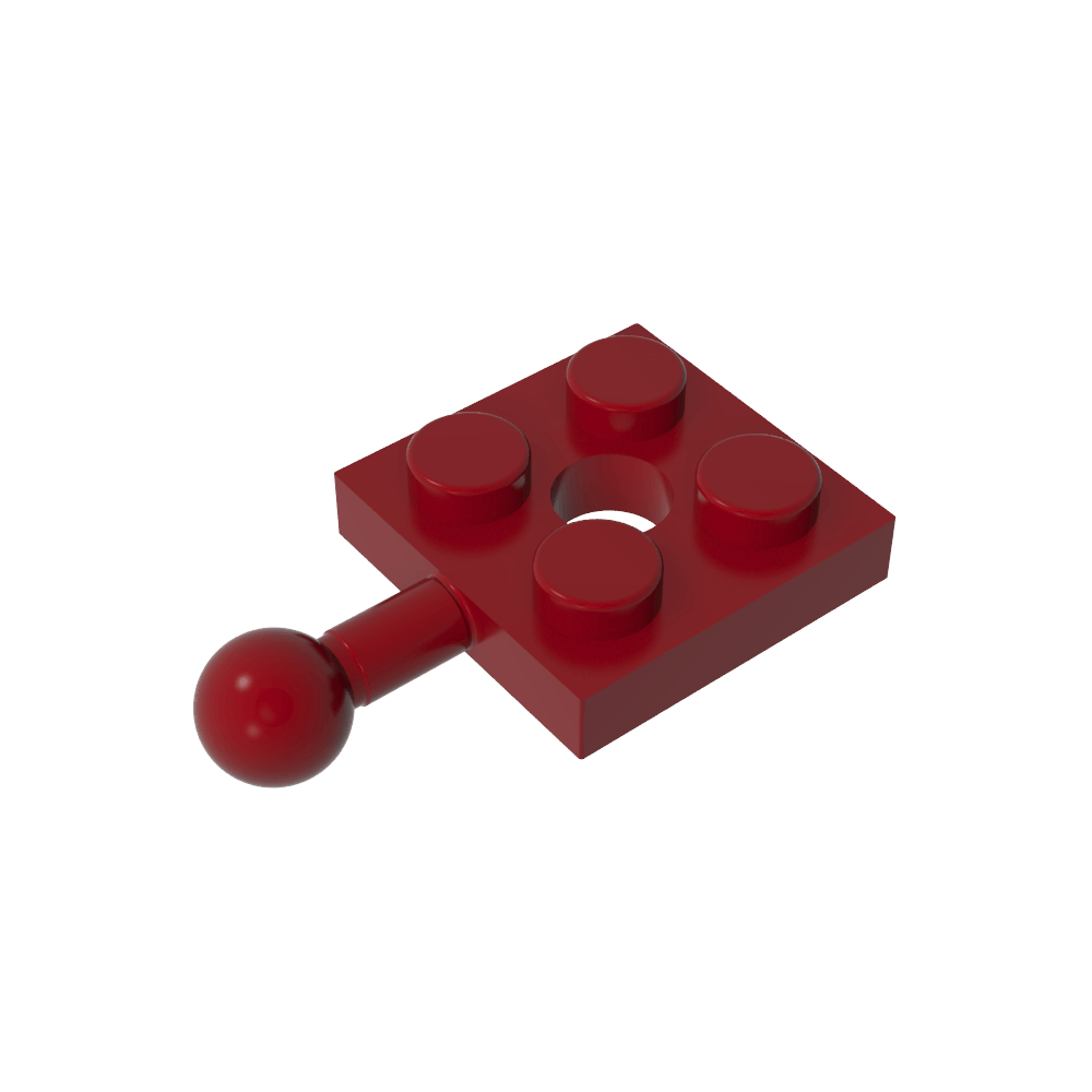 Placa Especial 2x2 con Bola de Remolque y Agujero-MyGobricksEs