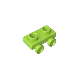 Placa modificada 1 x 2 con 2 puntos salientes-MyGobricksEs
