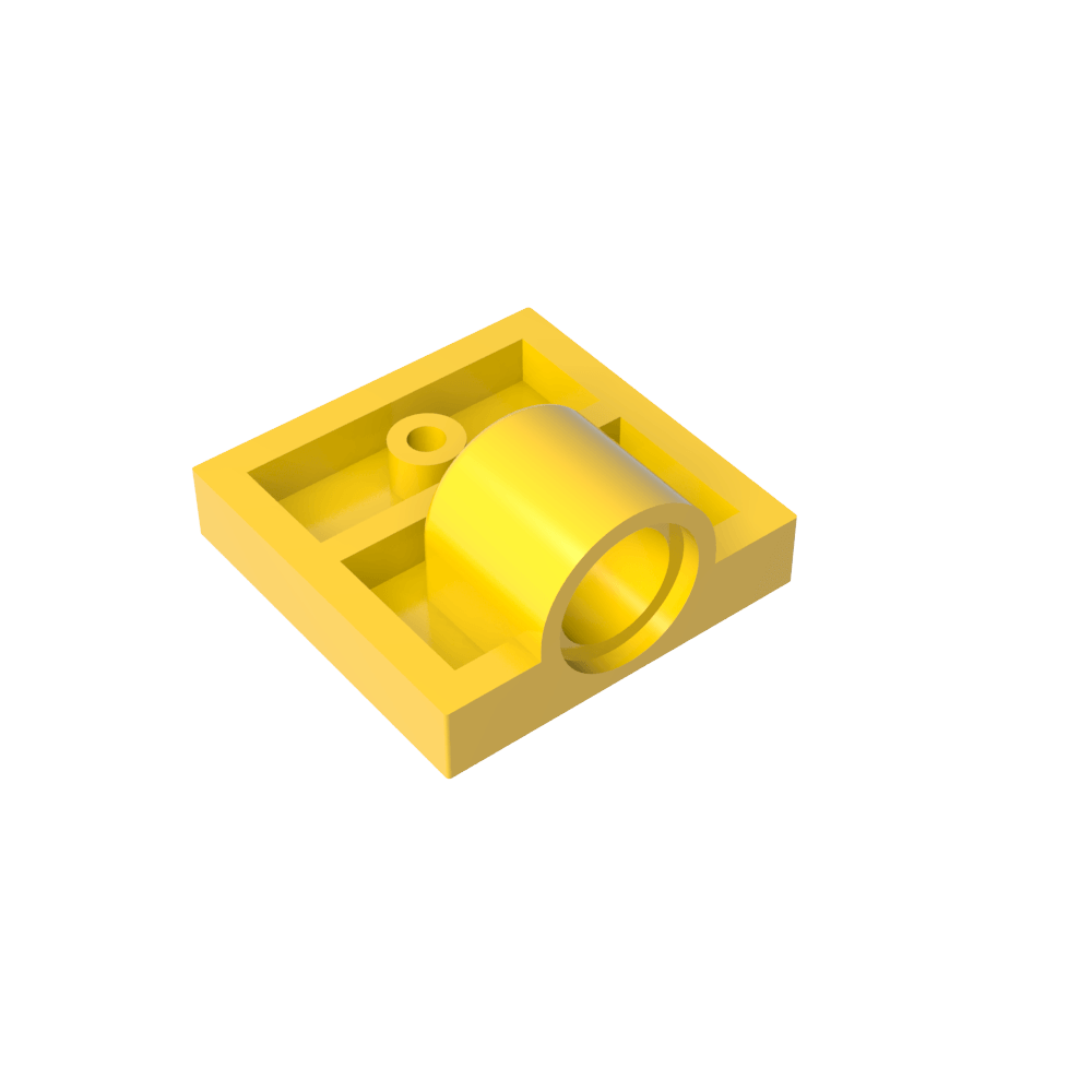 Placa Especial 2 x 2 con 1 Orificio para Pasador [Costilla Inferior Completa]-MyGobricksEs