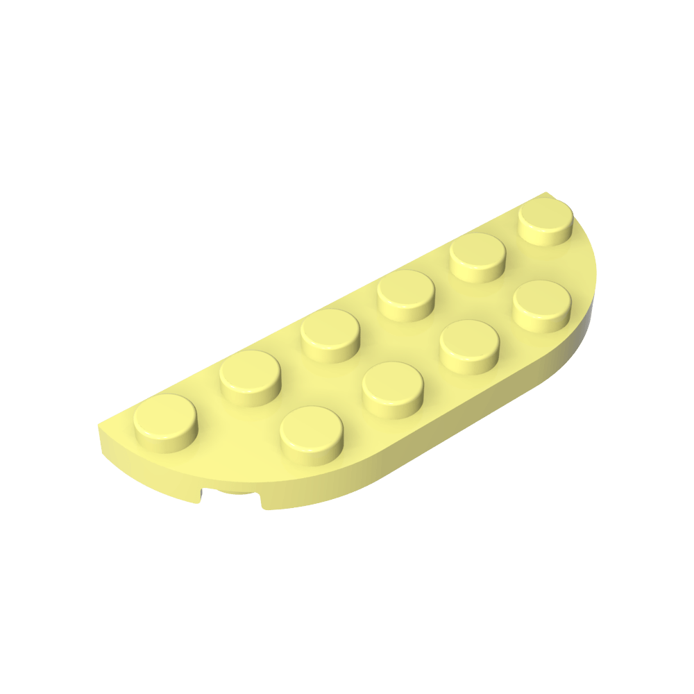 Plato Esquina Redonda 2 x 6 Doble-MyGobricksEs