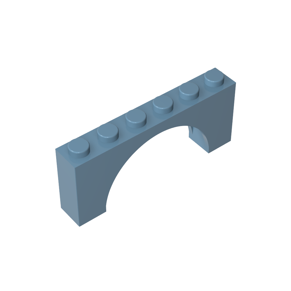 Arco de ladrillo 1 x 6 x 2 - Parte superior delgada sin parte inferior reforzada [Nueva versión]-MyGobricksEs