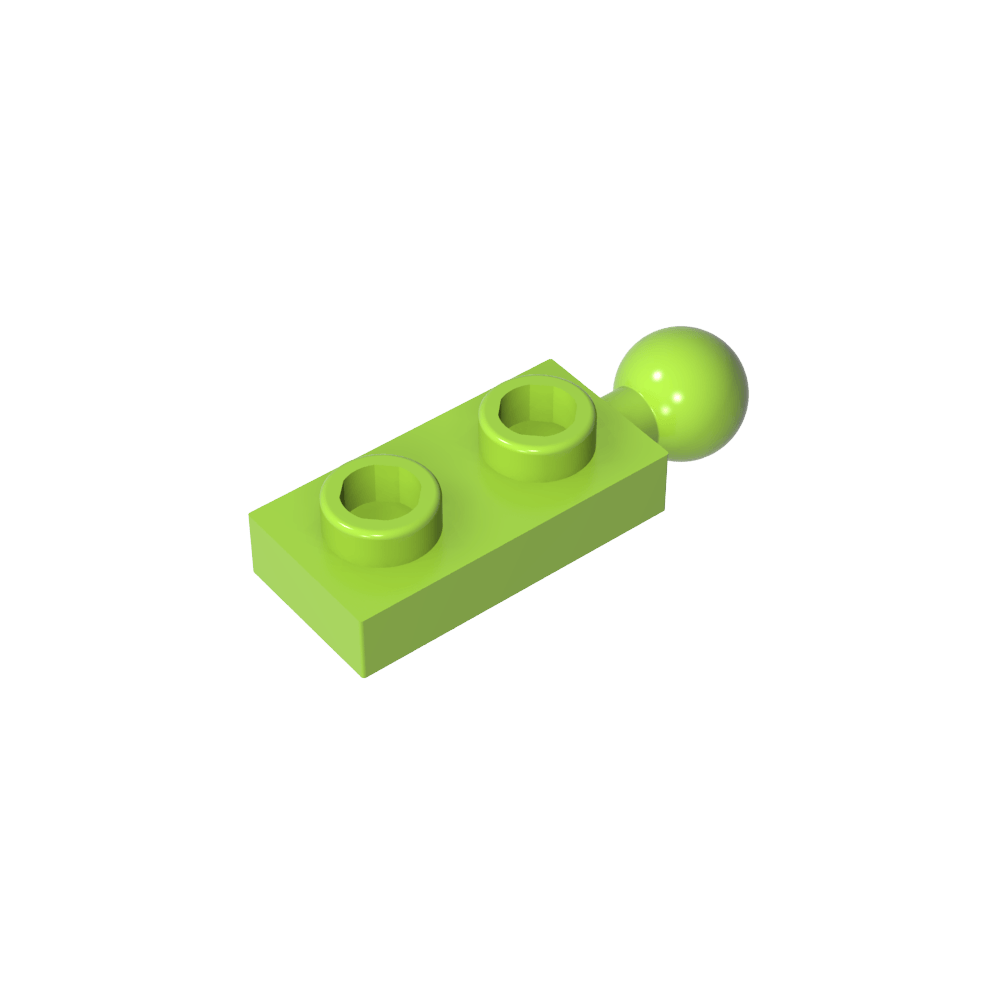 Placa especial 1 x 2 con bola de remolque final-MyGobricksEs