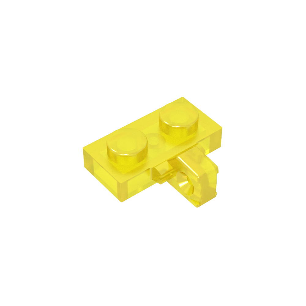 Placa de bisagra 1 x 2 con bloqueo con 1 dedo en el lateral, sin ranura-MyGobricksEs