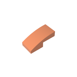 Pendiente curva 2 x 1 sin montantes [1/2 arco]-MyGobricksEs